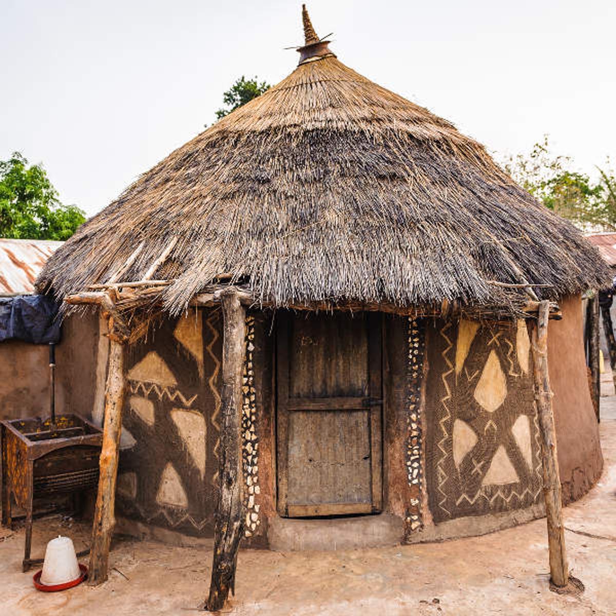 Hand made house in Ghana, Africa