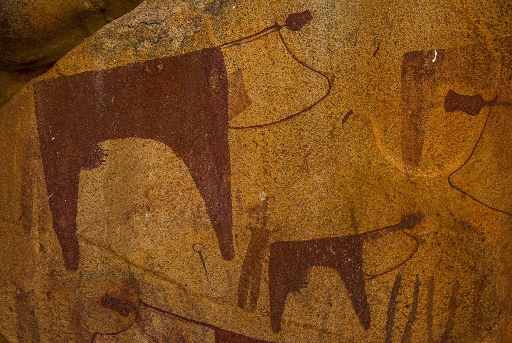 Cave paintings in Lass Geel caves, Somaliland, Somalia